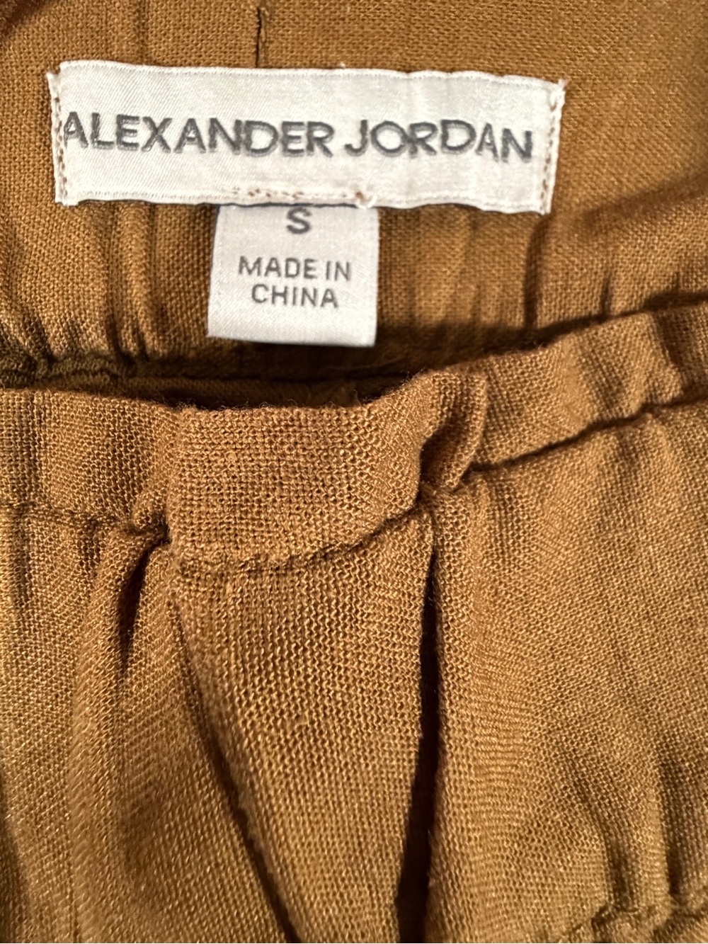 Alexander Jordan High-Waist Rust Elastic-Ruched Women's Shorts - Small - Picture 3 of 8